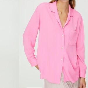 Wilfred Relaxed Pink Button Down Blouse